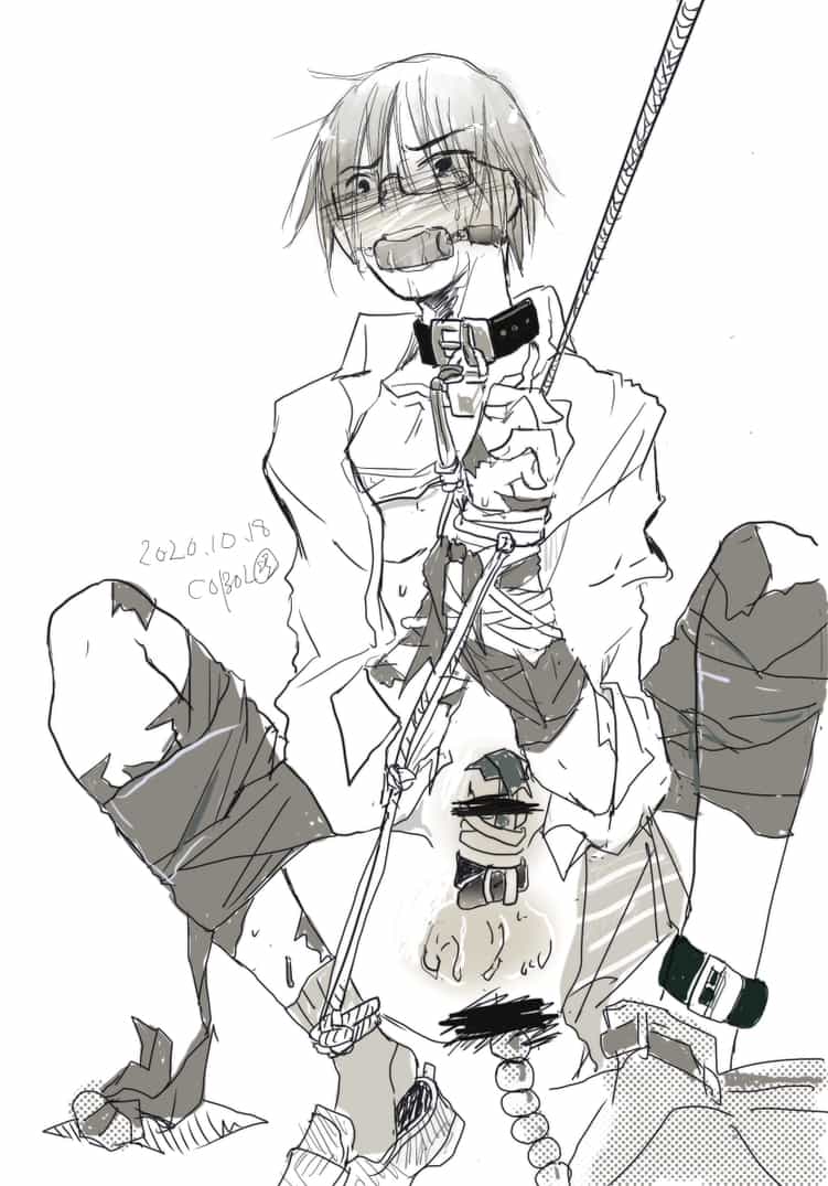ガムテ男子拘束絵